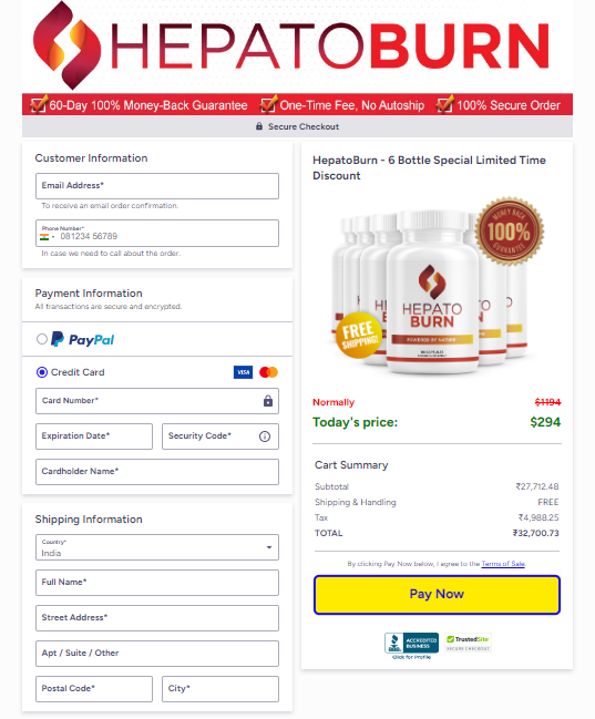 Hepatoburn  payment method